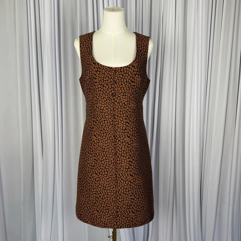 KATE SPADE Brown and Black Leopard-Print Mini Dress Women’s Size 8